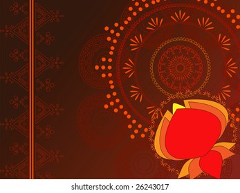 Henna Abstract lotus background