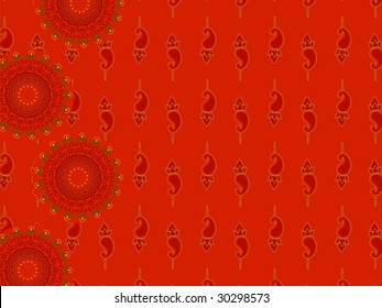 Henna Abstract paisley background design