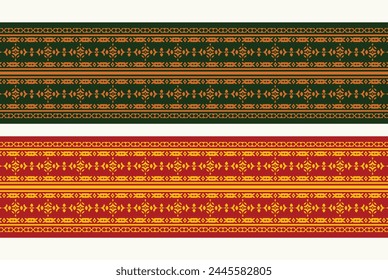 Henna banner border with colorful border