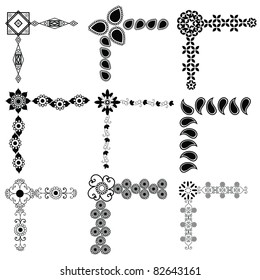 Henna Borders with Corners