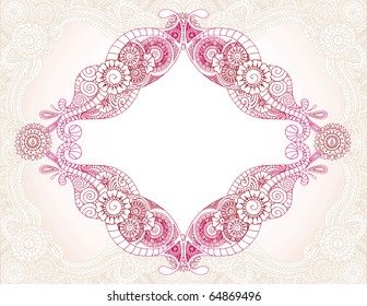 Diseño de Henna en forma de diamante.