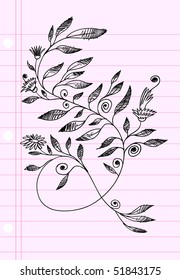 Henna-Doodle-Vektorgrafik-Blume