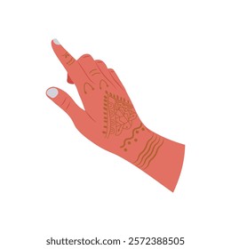 Henna, Indian Symbol Vector Illustration