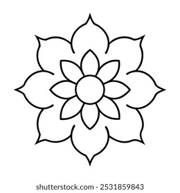 Henna mandala art vector illustration