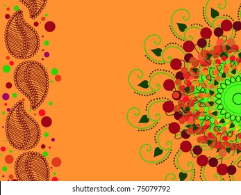 Henna mandala background