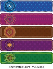 Henna Mandala Banners - Textile art & Henna inspired Patterns