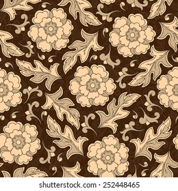 Henna MehendyTattoo Doodles Seamless Pattern