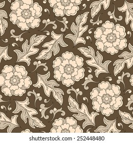 Henna MehendyTattoo Doodles Seamless Pattern