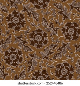 Henna MehendyTattoo Doodles Seamless Pattern
