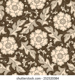 Henna MehendyTattoo Doodles Seamless Pattern