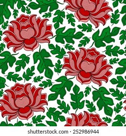 Henna MehendyTattoo Doodles Seamless Pattern