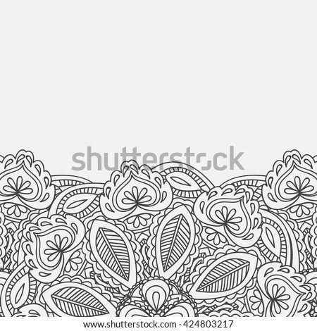 Henna Mehndi Card Template Mehndi Invitation Stock Vector Royalty