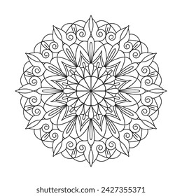 Henna, Mehndi Tattoo Decoration. Decorative ornament in ethnic oriental style mandala design