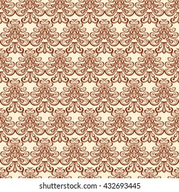 Henna mehndi tattoo doodle seamless pattern vector background