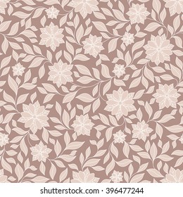 Henna Mehndi Tattoo Doodles Seamless Pattern . Flowers Illustration Design Elements