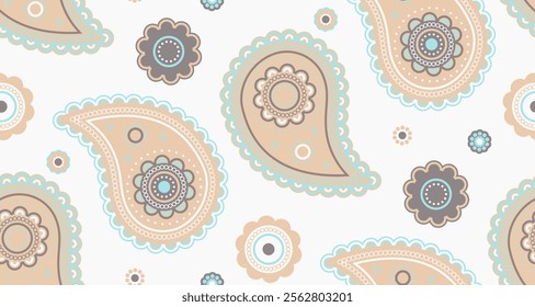 Henna paper as texture flower. Ornamental design decorating 2025. Sketch textile in retro floral. East flat on repeat horizontal.