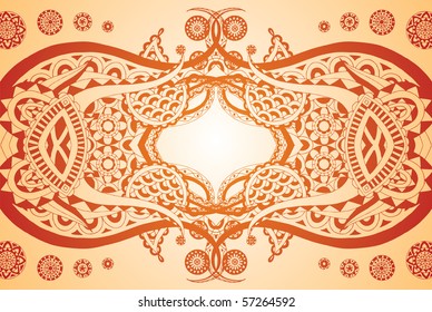 Henna style reflection doodle