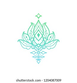 Henna tattoo design. Vector hand drawn design element.