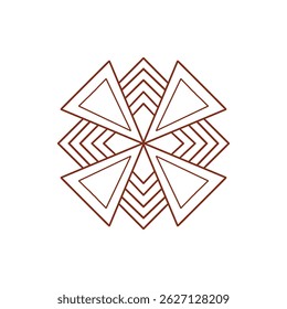 Henna tattoo doodle element on white background. Arabic ornate swirls element. Indian floral design for you