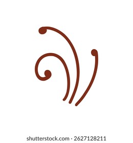 Henna tattoo doodle element on white background. Arabic ornate swirls element. Indian floral design for you