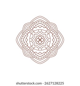Henna tattoo doodle element on white background. Arabic ornate swirls element. Indian floral design for you