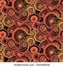 Henna Tattoo, Indian mehndi pattern, paisley, yin and yang. Vector illustration.