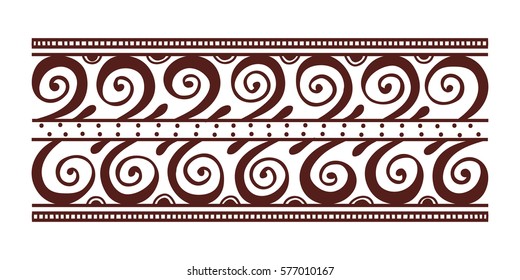 Henna tattoo mehndi flower template vector illustration.