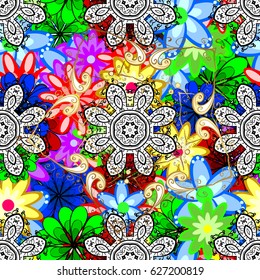Henna tattoo style on a background. Vector ethnic Mandala ornament. Can be used for textile, greeting card, coloring book, phone case print. Indian floral paisley medallion banners.