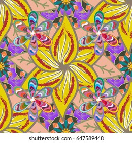 Henna tattoo style on a blue background. Indian floral paisley medallion banners. Vector ethnic Mandala ornament. Can be used for textile, greeting card, coloring book, phone case print.