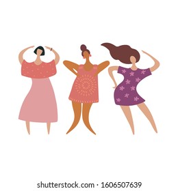 
Hen-party. Vector image isolated on a white background.