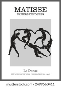 Henri Matisse Imprime, Matisse Danza Pósters, Exposición de Danza Pósters, Matisse Arte para imprimir, Blanco y Negro. Narrativa artística