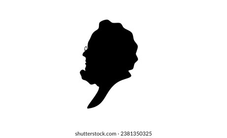 Henrik Ibsen Silhouette, high quality vector