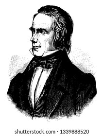 Henry Clay 1777 to 1852 he was an American lawyer statesman skilled orator United States senator from Kentucky and speaker of U.S. house of representatives vintage  svg