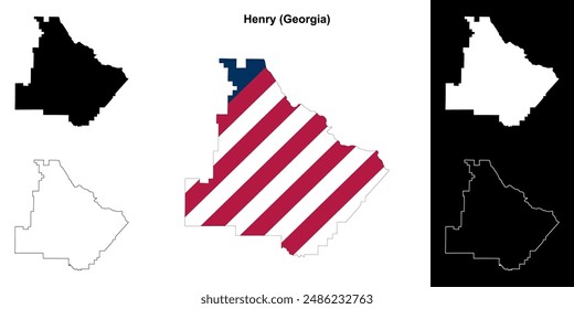 Condado de Henry (Georgia) conjunto de mapas esquemáticos
