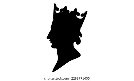 Henry I of England, silhouette, high quality vector