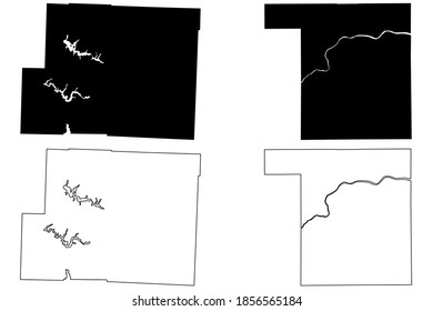 Henry and Harrison County, Ohio State (U.S. county, United States of America, USA, U.S., US) map vector illustration, scribble sketch map