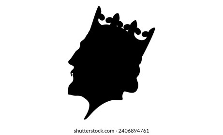 Henry III of England, black isolated silhouette