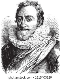 Henry IV of England, Vintage engraving. From Popular France, 1869.