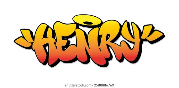 Henry name in graffiti style. Vector illustration EPS 10