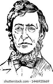 Henry Thoreau, vintage engraved illustration