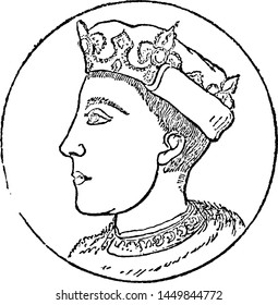 Henry V, Vintage Engraved Illustration