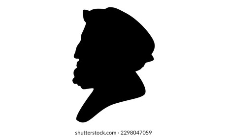 Henry VIII silhouette, high quality vector