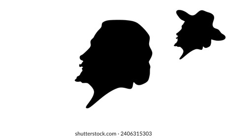 Henry Wotton, black isolated silhouette