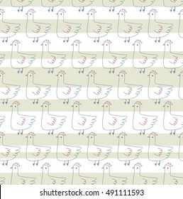 hens seamless pattern