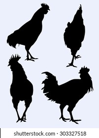 Hens Silhouette Vector