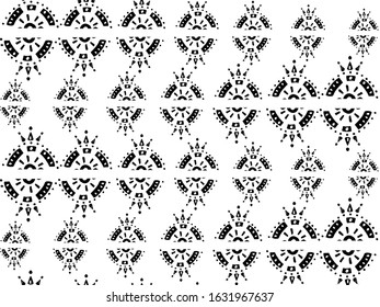 Heometrict pattern etnic indian black ornamental on color background. Navajo motif texture ornate  design for surface print.