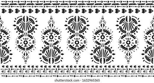 Heometrict pattern etnic indian black ornamental on color background. Navajo motif texture ornate  design for surface print.