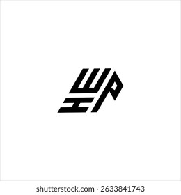 HEP Black Minimalist Monogram Logo Template.HEP Letter Logo design vector.
