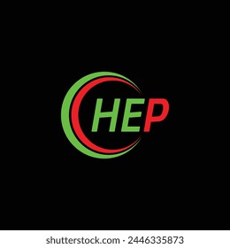 HEP letter logo design with polygon shape. HEP polygon logo monogram. HEP cube logo design