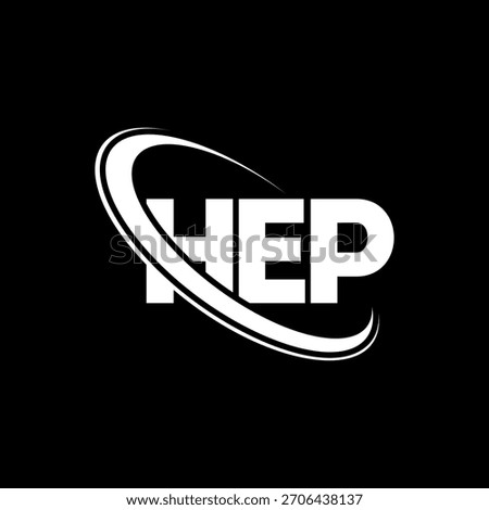 HEP logo. HEP letter. HEP letter logo design. Initials HEP logo linked with circle and uppercase monogram logo. HEP-typography for technology, business and real estate brand.